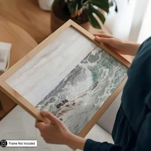 Vista 5 de Poster Master Póster vintage de pintura de olas oceánicas, impresión retro del océano, bellas artes, arte de paisaje marino, regalo para hombres