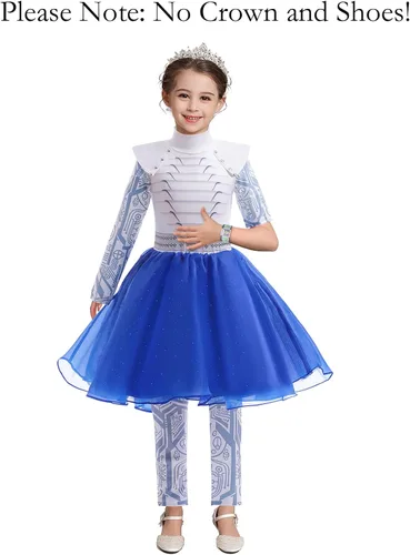 Vista 4 de JOURPEO Girls Cheerleader Costumes Toddler Cheerleading Dress up for Halloween Party Kids Cosplay Dress