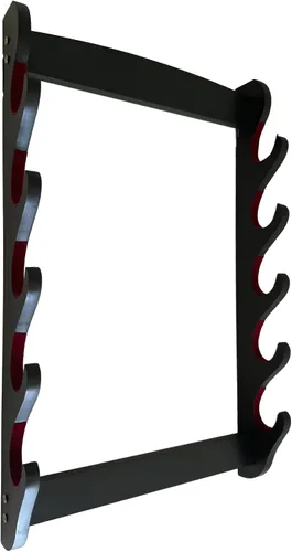Vista 10 de Katana - Soporte de pared para espada de terciopelo de 1 nivel, patrones de peces dorados, soporte acolchado de espada samurái, soporte de espada
