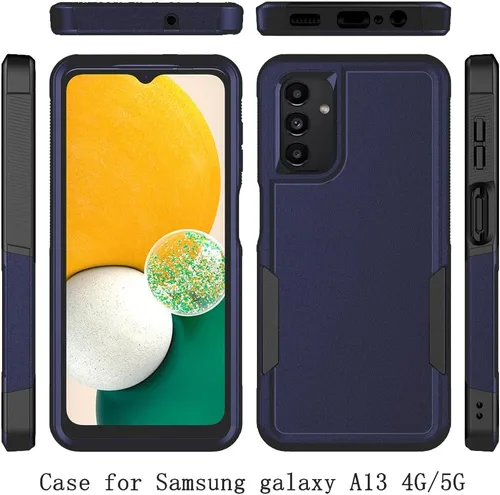 Vista 6 de Funda para Galaxy A13 4G (2022), funda para Galaxy A13 5G (2021), antideslizante, resistente a los golpes, protección resistente al polvo, a prueba