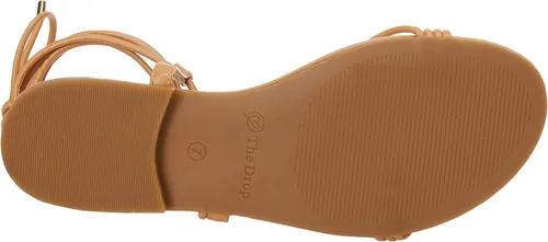 Vista 4 de The Drop Sandalias planas Samantha con cordones para mujer