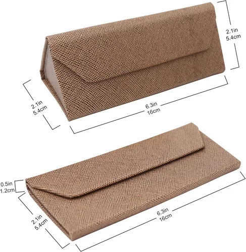 Vista 8 de Real Sic Funda para lentes de sol para hombres y mujeres, soporte magnético plegable para lentes de sol, inspirado en el color sólido