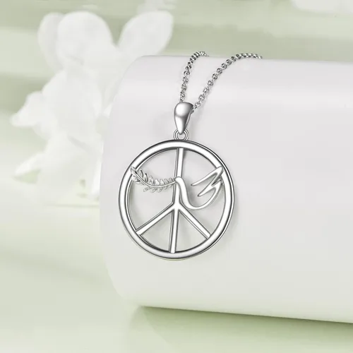 Vista 3 de AXELUNA - Collar de plata de ley, regalo de joyería para mujeres, niñas y hombres