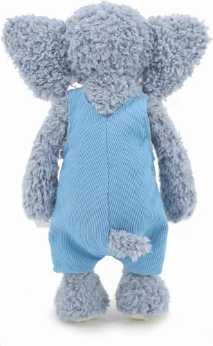 Vista 2 de Animales de peluche de elefante azul suave de 16 pulgadas para niños y niñas, juguetes de peluche de elefante de peluche de punto para bebés recién