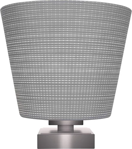 Vista 25 de Toltec Lighting Luna Accent - Lámpara de mesa, acabado grafito, cristal cuadrado de burbujas ahumadas de 3.5 pulgadas
