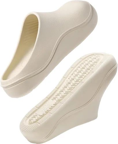 Vista 7 de Eliogn Zapatos de trabajo antideslizantes para hombres y mujeres, resistentes al aceite, zapatos de chef, ligeros, cómodos, sin cordones