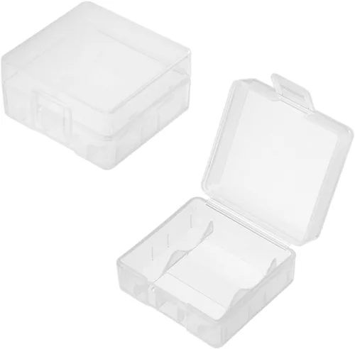 Vista 15 de Jutagoss Caja organizadora de almacenamiento de batería AA 8 capacidad de almacenamiento de batería organizador para batería AA SBC-022 transparente