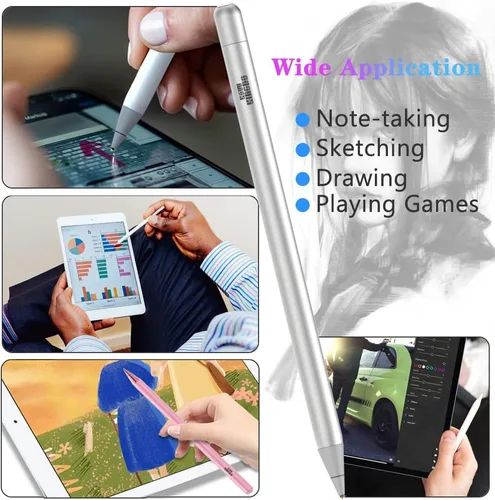 Vista 6 de Stylus para iPad, Stylus para iPhone (Plata)