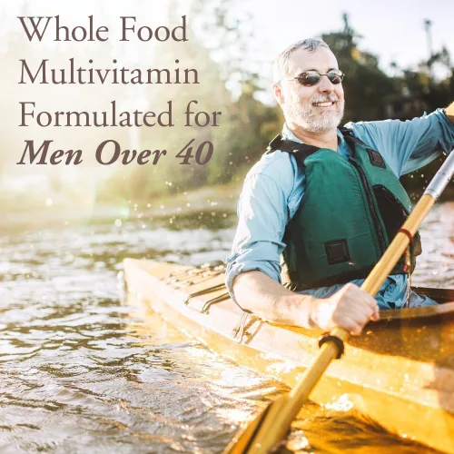 Vista 3 de Garden of Life Organics Multivitamínico de alimentos enteros para hombres de 40+, 60 tabletas, multivitamínico vegano para hombres para la salud