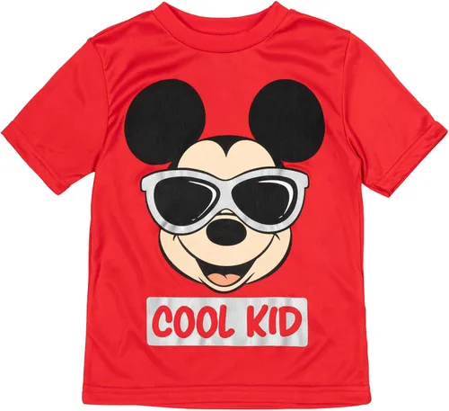 Vista 2 de Disney Conjunto de camiseta y pantalones cortos de malla para bebé de Mickey Mouse para niños pequeños