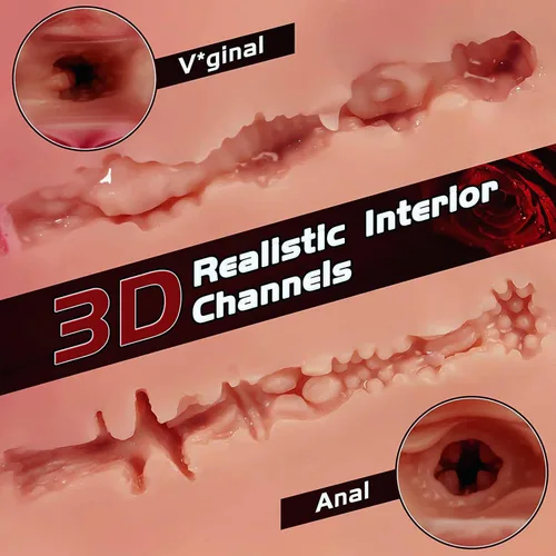 Vista 4 de Muñeca sexual de cuerpo completo, muñeca sexual de tamaño real para hombres, muñeca sexual de silicona TPE realista, pechos grandes y culo, torso