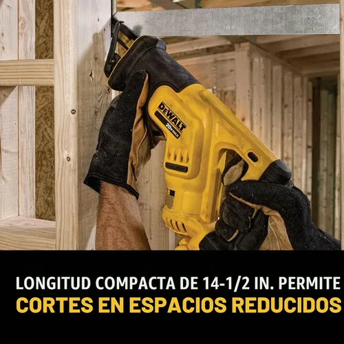 Vista 4 de DEWALT Kit de sierra recíproca inalámbrica MAX* de 20 V, compacto, 2 amperios hora (DCS387D1)