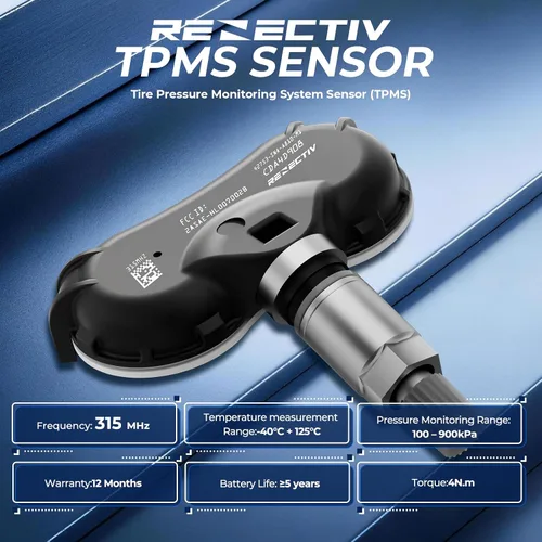 Vista 3 de RENECTIV Sensor TPMS, sistema de monitoreo de presión de neumáticos de 315 Mhz, juego de 1