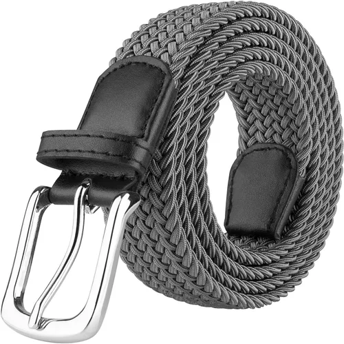 Vista 6 de JUKMO Cinturón trenzado elástico, cinturón tejido elástico en caja de regalo