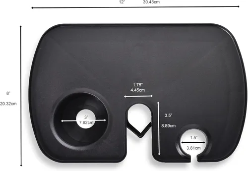 Vista 3 de Bandeja de soporte para micrófono, mesa de accesorios con abrazadera para micrófono con soporte para tazas, escritorio de fijación perfecto