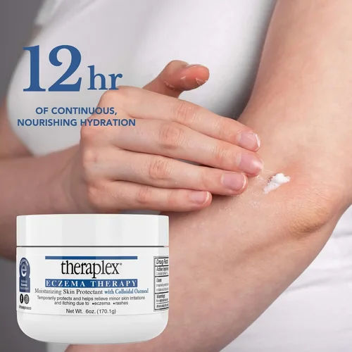 Vista 7 de Theraplex Crema para eccema, protector hidratante para tratamiento de eccemas, compatible con la TSA, protector de piel antipicazón para piel seca