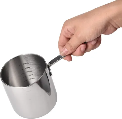 Vista 7 de IMEEA - Calentador de mantequilla y leche de 10 onzas, 18/10, de tres capas, acero inoxidable Capacidad de 10 onzas / 10.1 fl oz Tamaño de una