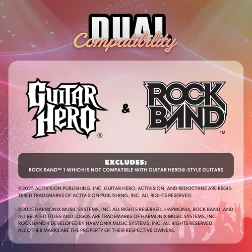 Vista 2 de Hyperkin - Hyper Strummer - Wireless Wii Guitar Controller with Strap - Compatible with Guitar Hero and Rock Band Games (EXCLUDING: Rock Band 1)
