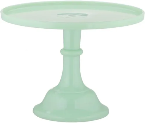 Vista 5 de Bandeja para pastelería, soporte para cupcakes, patrón simple y simple, vidrio Mosser - Estados Unidos (6 pulgadas, frambuesa negra)