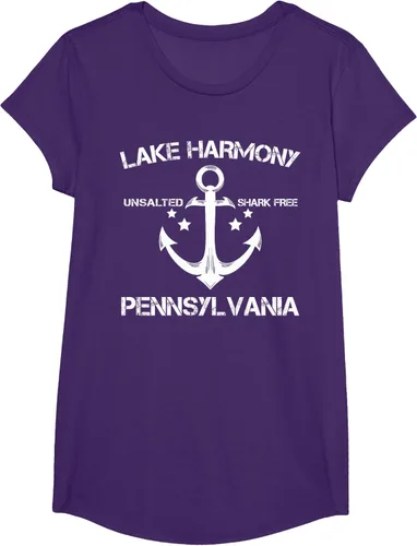 Vista 16 de Playera divertida de Lago Harmony Pennsylvania para acampada o pesca Negro