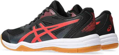 Vista 4 de ASICS Zapatillas de voleibol Upcourt 5 para hombre Negro/Rojo Clásico