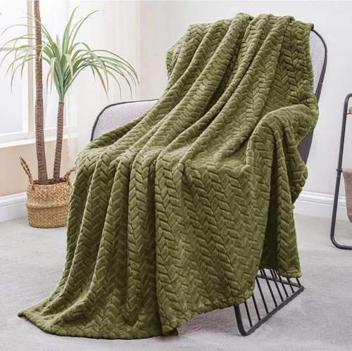 Vista 24 de Exclusivo Mezcla Manta de forro polar gris claro tamaño Queen para cama, 90 x 90 pulgadas, suave y acogedora manta decorativa 3D de franela