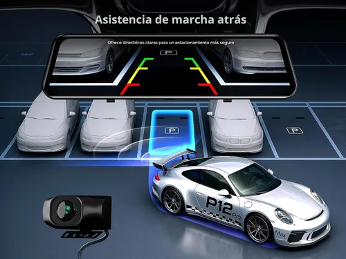 Vista 9 de Pelsee P12 Pro Max 4K+2.5K Espejo Dash Cam w/Starvis 2 IMX678