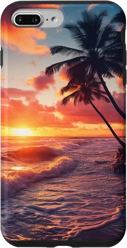Vista 12 de Palm Tree Sunset Tropical Boho Beach Aesthetic Vacation Case for iPhone 17