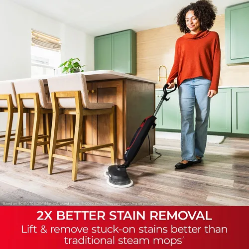 Vista 2 de Kenmore SM2070 S300 Series Steam Spin Mop for Scrubbing and Sanitizing 2 Modes, XL Water Tank, Swivel Steering, LED Headlights, Powerful Corded