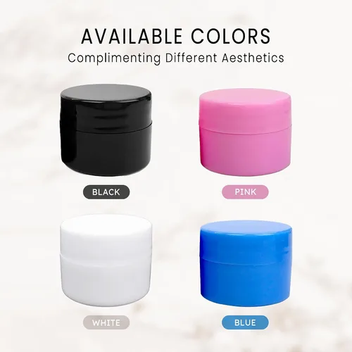 Vista 6 de Beauticom - Recipiente de plástico de doble pared grueso de 0.25 onzas (0.25 onzas) blanco con tapa forrada de espuma para pastillas, medicamentos