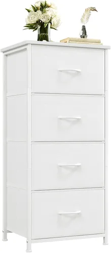 Vista 27 de Somdot - Cómoda para dormitorio con 3 cajones, organizador de almacenamiento con cajones de tela con contenedores de tela removibles para armario
