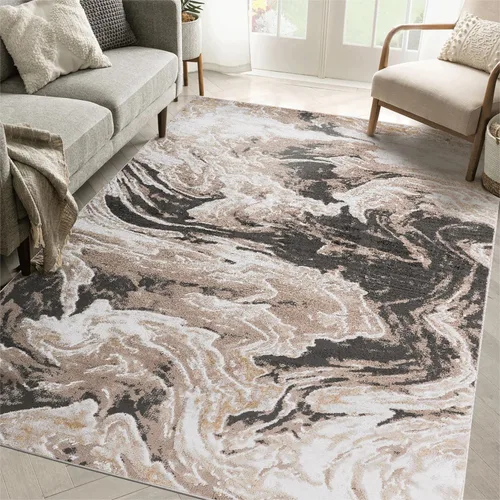 Vista 37 de NAAR PAYAS - Alfombra de área de 2 x 3 pies, diseño geométrico beige para sala de estar, dormitorio y comedor
