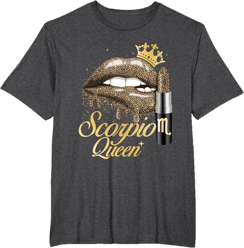 Vista 37 de Scorpio Queen - Zodiac Sign Horoscope Birthday T-Shirt Negro