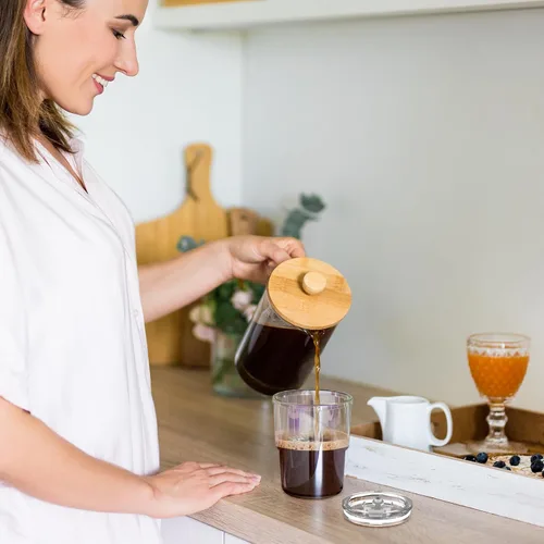 Vista 4 de Luxfuel Vaso Tumbler de Agua de Vidrio de 13 onzas con Pajita y Tapa, Tazas Reutilizables para Café Helado, Té Helado, Vaso Tumbler de Vidrio