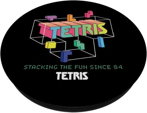 Vista 2 de Tetris Apilando la diversión desde los años 84 PopSockets intercambiables PopGrip