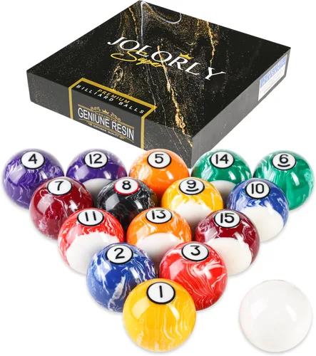 Vista 11 de Juego de bolas de billar de 2-1/4" de tamaño reglamentario, peso profesional de 6 oz, resina pura de grado AAA, bolas de mesa de billar