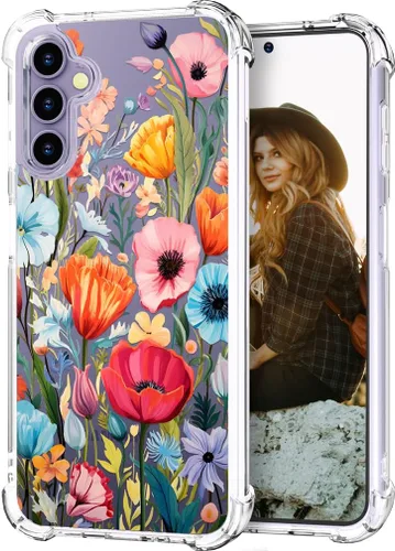 Vista 20 de Hungo Funda compatible con Samsung Galaxy S25 Plus / S24 Plus, diseño femenino estético de diseño femenino S24+ S25+ de astronauta de dibujos