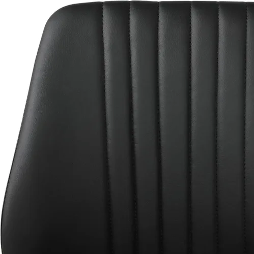 Vista 6 de ZckyCine Silla de comedor de piel sintética, silla de sala de estar, moderna silla auxiliar sin brazos de cocina con patas de metal