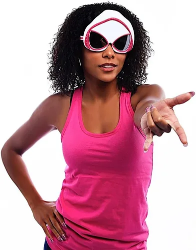 Vista 3 de Sun-Staches Gafas de sol de disfraz Spider-Gwen para fiesta UV400 multicolor, 8 pulgadas