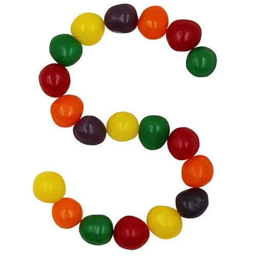 Vista 2 de Smarty Stop Fruit Sours - Bolas de caramelo masticables, tamaño bocado y bolsa resellable (surtido, 2 libras (paquete de 1))