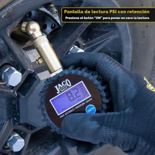 Vista 6 de JACO Elite - Medidor digital para neumáticos de baja presión, 30 PSI