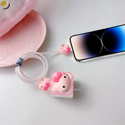 Vista 2 de Protector de cable para bricolaje, protector de cables, cable de datos, protector de línea de cargador USB-C de 18 W/20 W, compatible con iPhone 11