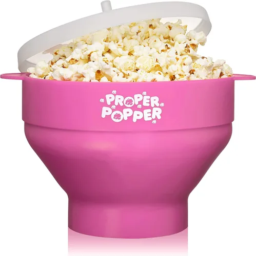 Vista 14 de The Original Proper Popper - Palomitas de maíz para microondas, máquina de palomitas de maíz, tazón plegable sin BPA y apto para lavavajillas