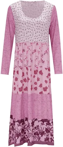 Vista 2 de Vestidos casuales para mujer, manga cuello redondo, vestido de fiesta fluido para playa, vestido de verano con cuello estampado, vestidos elegantes