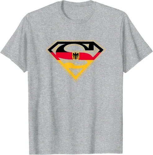 Vista 7 de Superman Camiseta German Shield, Azul / Patchwork, S Rojo