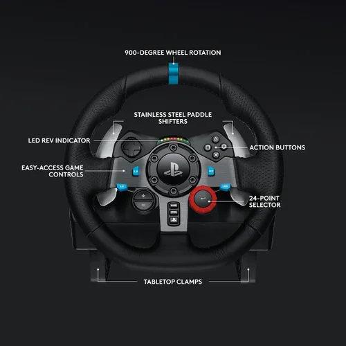 Vista 18 de Volante para juegos de carrera Logitech G920 (941–000121)