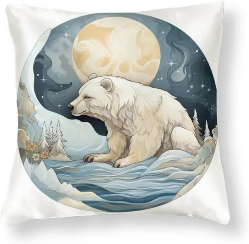 Vista 11 de Fundas de almohada cuadradas de satén rústico de dibujos animados con cremallera de 16 x 16 pulgadas, fundas de almohada para sofá, muebles