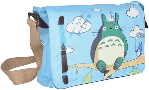 Vista 2 de Bolso cruzado de anime de lona, lindo bolso de mensajero, bolso de hombro para mujer, mochila para hombre, riñonera
