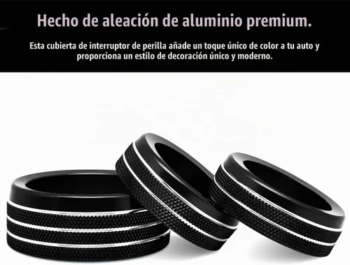 Vista 5 de Auprite Fundas de perilla de control de clima para accesorios Challenger 2015-2023 2024, para Dodge Charger 2015-2023 2024, para Dodge Chrysler Negro