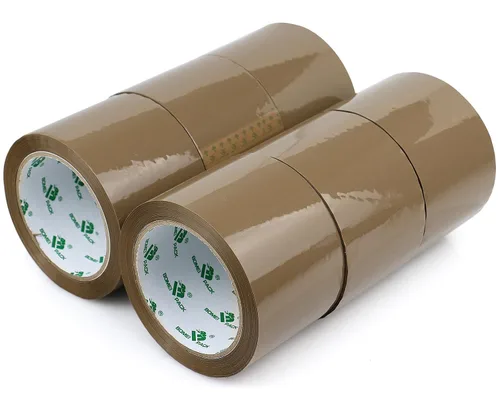 Vista 8 de BOMEI PACK Cinta de embalaje marrón de 3 pulgadas, 6 rollos de repuesto de cinta de embalaje ancha para mudanza, envío y almacenamiento, 2.4 mil x